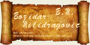 Božidar Milidragović vizit kartica